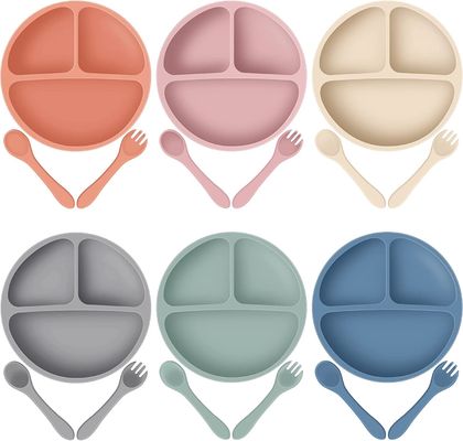 ราคาดี ชุดจานดูดซิลิโคนเด็กกันน้ำมันนำกลับมาใช้ใหม่ได้ในไมโครเวฟ ออนไลน์