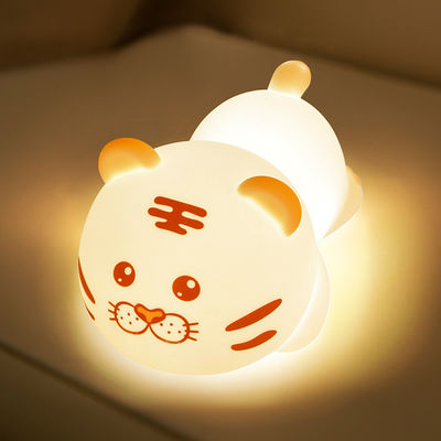 ราคาดี ไฟกลางคืนสีซิลิโคน ไทเกอร์น่ารัก ไฟกลางคืน LED Novelty Lamp 3 Level Dimmable Nursery Nightlight USB Rechargeable Timing Sleep Lamp ออนไลน์