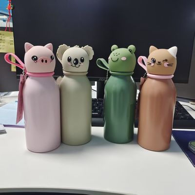 ราคาดี 16oz Eco-Friendly Insulated Stainless Steel Water Bottle with Cute Removable Animal Head for Kids and Teens ออนไลน์