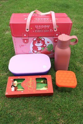 ราคาดี Premium Stainless Steel & Silicone Lunch Set For Kids And Families – 4-in-1 Combo With Bento Box, Bottle, Snack Cup, And Animal Cutlery Wholesale ออนไลน์