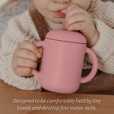 ราคาดี ถ้วย Sippy หลอดซิลิโคนรสจืดหลากสี, ถ้วยหัดดื่มซิลิโคนสำหรับไมโครเวฟ ออนไลน์