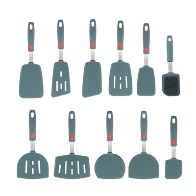 11pcs ซิลิโคน Spatula Turner ซิลิโคนเครื่องครัวเครื่องครัวชุดเครื่องครัวเครื่องมือการปรุงอาหาร