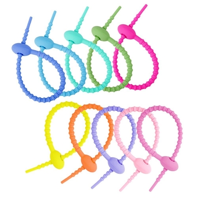 ราคาดี ซิลิโคนเคเบิลการใช้งานซ้ํา Twist Ties ขนม Tie กระเป๋าปิดคลิป Tie การจัดการซิลิโคน Cord จัดสําหรับรถ Home Office ออนไลน์