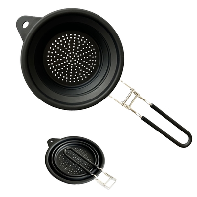 ราคาดี BPA ฟรี ซิลิโคน พับ Colander กับมือ ใหม่ ภัณฑ์ที่จําเป็นของครัว เครื่องล้างน้ํา ออนไลน์