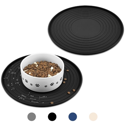 หม้อเลี้ยงสัตว์เลี้ยงซิลิโคน สําหรับสุนัขและแมว Placemat กันน้ํากันสลิดหม้อเลี้ยงสุนัข สําหรับอาหาร น้ํา สิ่งจําเป็นในการเดินทาง