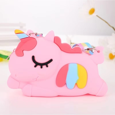 กระเป๋าของขวัญวันเกิด ของเล่นนักเรียน เด็กมอบกระเป๋า Kawaii กระเป๋า Crossbody กระเป๋าไหล่น่ารัก กระเป๋าการ์ตูนสัตว์ กระเป๋าแต่งหน้าซิลิโคน