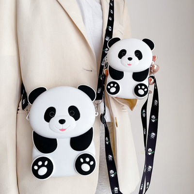 ราคาดี กระเป๋าเหรียญซิลิโคน compact Panda with Zip Closure กระเป๋ากระเป๋ากระเป๋ากระเป๋าเงินกระเป๋าเงินกระเป๋าสํานักงานของโรงเรียน ออนไลน์