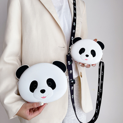 กล่องดินสอซิลิโคนทนทาน Panda สําหรับเด็ก กระเป๋ากระเป๋ากระเป๋ากระเป๋ามือกระเป๋ากระเป๋าเงินกระเป๋ากระเป๋าเงิน กระเป๋าเก็บแต่งตัว