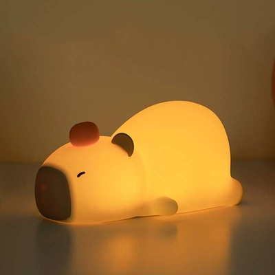 ไฟกลางคืน Capybara สําหรับเด็ก สัตว์ ไฟกลางคืนซิลิโคน USB สามารถชาร์จได้ ด้วยการควบคุมการสัมผัส