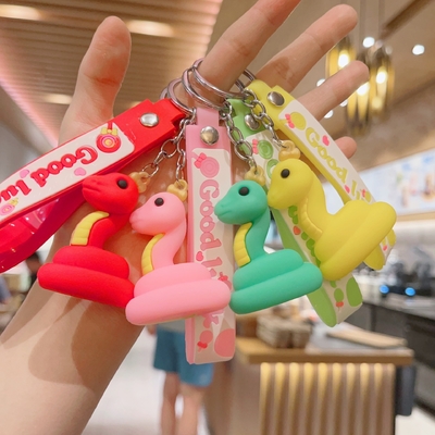 ราคาดี สวยน่ารัก การ์ตูน ซิลิโคน Keychain น่ารัก Kawaii Anime Cool Keychains สําหรับกระเป๋าเป้ ออนไลน์