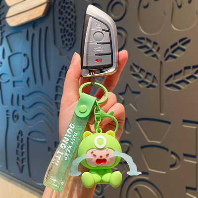 ซิลิโคนอ่อนคาย Keychain Charms สแตนเลส Key สําหรับกระเป๋าแฟชั่น กระเป๋าถือ