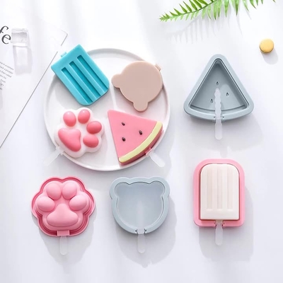 ราคาดี หม้อป๊อปซิคเกิลการ์ตูนสําหรับเด็ก - แพ็ค 4 ชุด, 10 หลุม หม้อป๊อปซิคเกิลซิลิโคนประเภทอาหาร, ด้วยไม้ที่สามารถใช้ได้อีกครั้ง, การออกแบบที่ราบที่ไม่ติด, ปล่อยง่าย, เก็บสะสมเพื่อประหยัดพื้นที่ ออนไลน์