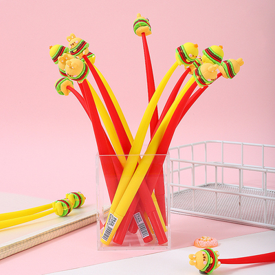 สวยๆ Kawai Pen Accessories สําหรับเด็กผู้หญิง สัตว์ ผลไม้ รูปทรงสเตรสลดความกดดัน สินค้ากีลดินสอ