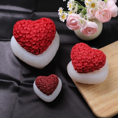 ราคาดี Platinum Silicone 3D Rose Heart Mold for Chocolate Fondant Soap ออนไลน์