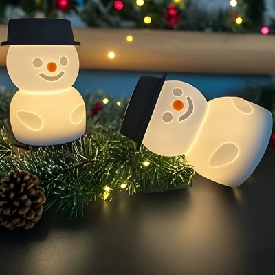 ราคาดี ไฟกลางคืนซิลิโคนรูปตุ๊กตาหิมะสำหรับเด็ก - ควบคุมด้วยการสัมผัส, LED ชาร์จไฟได้ ออนไลน์